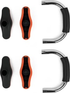 Упори для віджимань LiveUp CHROME PUSH UP BAR чорно-помаранчеві LS3162