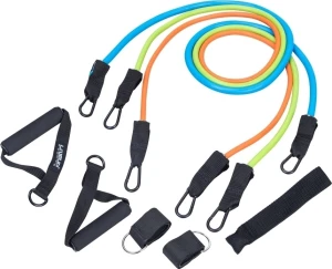 Набір еспандерів трубчастих LiveUp EXPANDER SET помаранчевий, лаймовий, блакитний LS3218