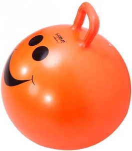 Фітбол з ручкою дитячий LiveUp HOPPING BALL помаранчевий LS3220