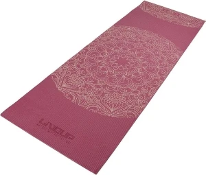 Килимок для йоги LiveUp PVC PRINTED YOGA MAT червоний LS3231C-06r