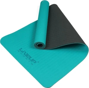Килимок для йоги LiveUp TPE YOGA MAT бірюзовий LS3237-06g