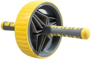 Ролик для пресса LiveUp EXERCISE WHEEL желто-серый LS3371