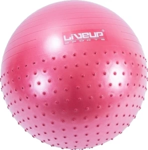 Фітбол масажний LiveUp HALF MASSAGE BALL червоний LS3569