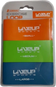 Набір еспандерів-петель LiveUp EXERCISE LOOP синій, помаранчевий, зелений LS3650C