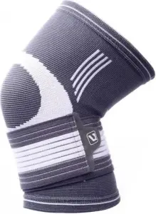 Фіксатор коліна LiveUp KNEE SUPPORT сіро-білий S LS5676-S