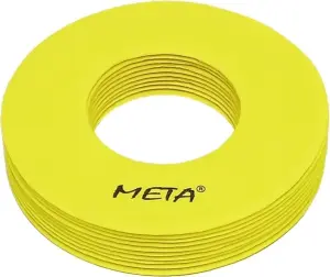 Набір плоских фішок з отворами Meta FLAT MARKER WITH HOLE SET OF 10 PK 19 см жовтий 2102005004