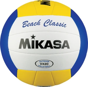 Мяч для пляжного волейбола Mikasa BEACH CLASSIC VX20 бело-желто-синий Размер 5 VX20