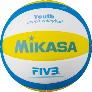 Мяч для пляжного волейбола Mikasa YOUTH BEACH VOLLEYBALL бело-желто-голубой Размер 5 SBV
