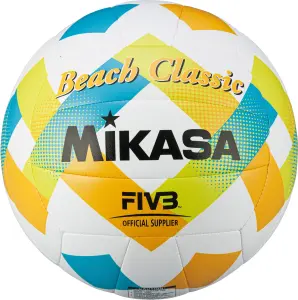 Мяч для пляжного волейбола Mikasa BEACH CLASSIC бело-желто-голубой Размер 5 BV543C-VXA-LG