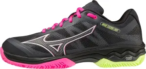 Кросівки тенісні жіночі Mizuno WAVE EXCEED LIGHT PADEL чорно-рожево-лаймові 61GB2223-07