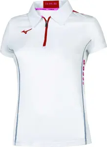 Поло жіноче Mizuno TEAM HEX RECT POLO біло-червоне 62EA7201-76