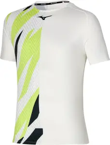 Футболка Mizuno SHADOW GRAPHIC TEE біло-салатово-чорна 62GA2002-01