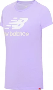 Футболка женская New Balance NB Essentials Stacked Logo фиолетовая WT91546VVO