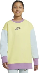 Толстовка подростковая Nike NSW BF CREW желто-бирюзово-фиолетовая DD3782-712