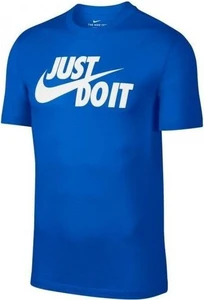 Футболка Nike NSW TEE JUST DO IT SWOOSH сине-белая AR5006-480