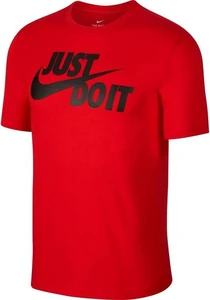 Футболка Nike NSW TEE JUST DO IT SWOOSH червоно-чорна AR5006-657