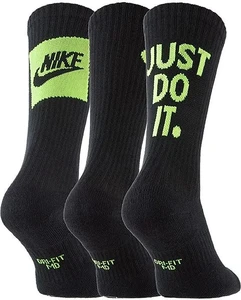 Шкарпетки підліткові Nike EVERYDAY CUSH CREW 3PR чорні SK0065-901