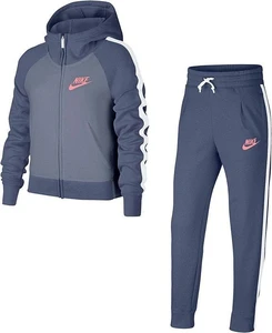 Спортивный костюм подростковый Nike Girls Sportswear Track Suit Pe серый AH8286-492