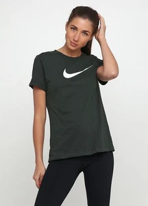 Футболка женская Nike W Nk Dry Tee Dfc Crew зеленая AQ3212-346