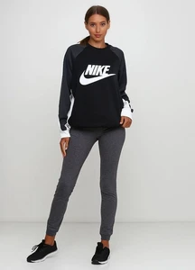 Спортивные штаны женские Nike W NSW PANT CF JRSY серые 617330-071