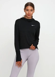 Лонгслів жіночий Nike Element Running Hoodie чорний AJ8725-010