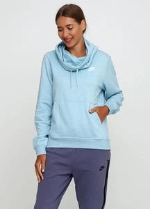 Толстовка женская Nike Womens Sportswear Funnel Neck Fleece синяя 853928-452