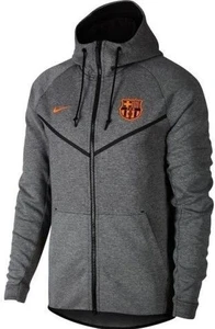 Толстовка Nike FC Barcelona Sportswear Tech Fleece WR Aut серая AA1929-095