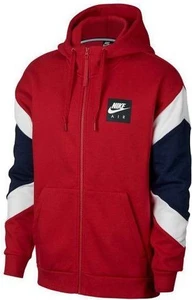 Толстовка Nike Sportswear Air Hoodie FZ Fleece красная 928629-687