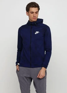 Толстовка Nike Sportswear Mens Advance 15 Hoodie Fleece FZ AOP синя 885937-429