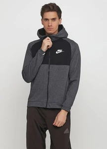 Толстовка Nike Sportswear Advance 15 HOODIE FZ FLC серая 861742-071