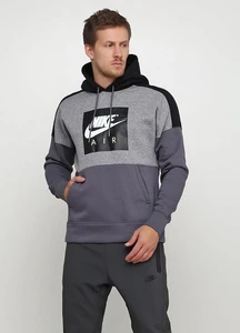 Толстовка Nike Sportswear Mens Hoodie Fleece PO серая 886046-091