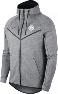 Толстовка Nike Manchester City FC Tech Fleece серая AA1930-095