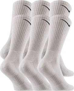 Носки утепленные Nike Everyday Cushion Crew белые (6 пары) SX7666-100