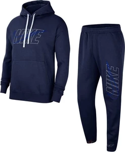 Спортивный костюм Nike SPORTSWEAR TUTA BLU BIANCO UOMO ACETATO SUIT ZIP INTERA синий CU4323-410