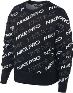 Світшот жіночий Nike Pro Fleece Crew Print чорний CJ3588-010