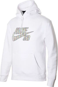Толстовка Nike Striped Skate Hoodie белая CV0279-100