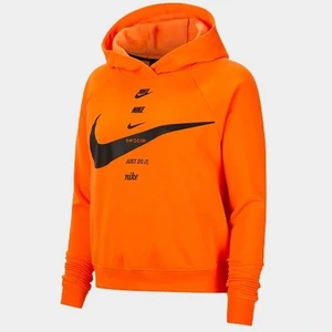 Толстовка женская Nike Sportswear Swoosh оранжевая CU5676-803