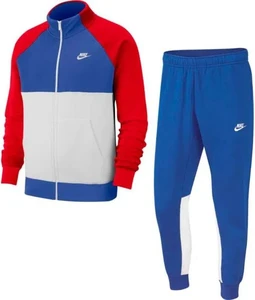 Спортивный костюм NikeNike Sportswear Fleece Tracksuit бело-синий BV3017-430