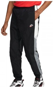 Штаны спортивные Nike NSW WR WVN SIGNATURE серо-черные CJ5484-011