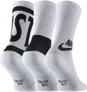 Шкарпетки підліткові Nike EVERY CUSH CREW 3PR - HBR біло-чорні SX6839-100