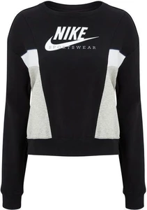 Свитшот женский Nike NSW HERITAGE CREW FLC черно-серый CZ8598-010