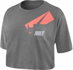 Футболка женская Nike DRY GRX CROP TOP серо-оранжевая DC7189-091