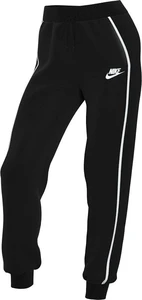 Спортивные штаны женские Nike NSW MLNM ESSNTL FLC MR JGGR черно-белые CZ8340-010