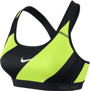 Топик женский Nike PRO CLASSIC PADDED BRA черно-салатовый 650845-702