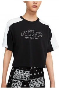 Футболка женская Nike W NSW TOP SS ARCHIVE RMX черно-белая CU6392-010