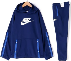 Спортивний костюм дитячий Nike U NSW TRACKSUIT POLY PACK HOOK темно-синій DD8552-492