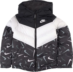 Куртка детская Nike NSW SYNFIL JKT BRNDMK AOP черно-белая DD8590-010