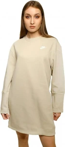 Платье женское Nike  TCH FLC ESSNTL LS DRSS бежевое DD5626-206