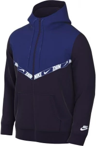 Олимпийка (мастерка) с капюшоном Nike REPEAT PK FZ HOODIE темно-синяя DM4672-498