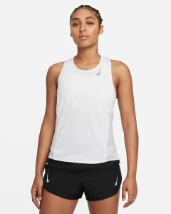 Майка женская для бега Nike DF RACE SINGLET белая DD5940-100